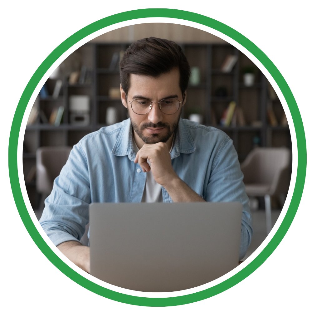 Man Browsing Computer